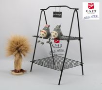 Art products to help customers bread rack baking soft surface display rack Wrought iron double-layer bread display props display rack