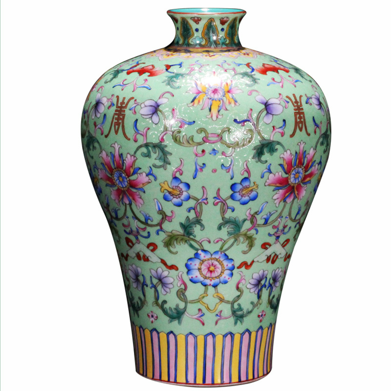 Jingdezhen ceramics Chinese antique hand - made shou steak pattern around branches crafts are sitting room vases, arts and crafts