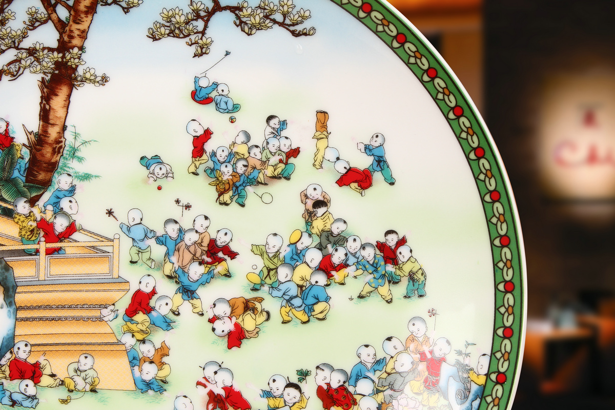 Jingdezhen ceramics colorful figure sat the ancient philosophers hang dish plate faceplate wedding gift decoration home furnishing articles
