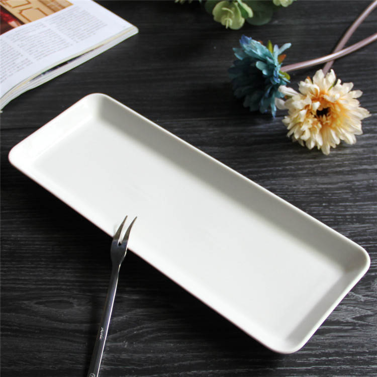 The Receive cup dish home sitting room ceramic creative Nordic glass cup tray ltd. white rectangle plate