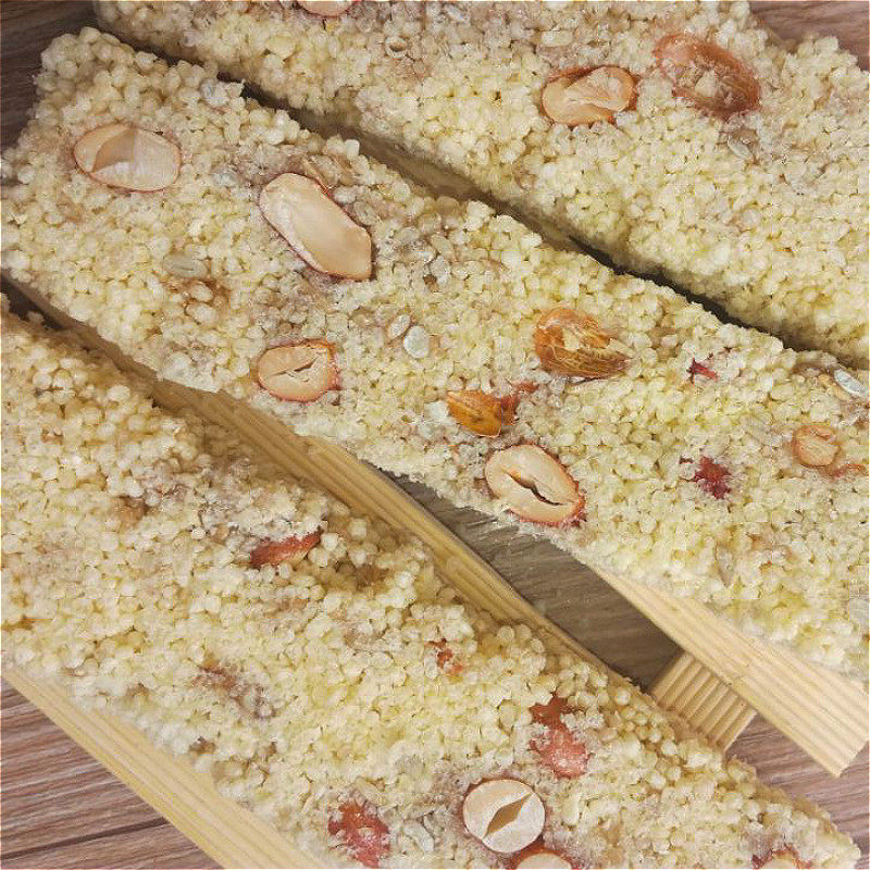 菏泽单县特产传统手工小米米花糖炒冻米糖多味酥脆花生口味500g