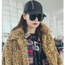 2021 New ins and sunglasses womens summer Chatide tennis red star glasses big face slim anti-UV sunglasses man