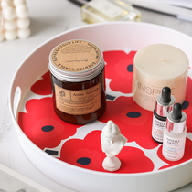 Ins wind net red melamine round tray to store fruit household cups tea tray cups dinner plate cup ornaments