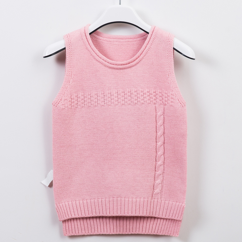 女童马甲背心春秋季2016童装打底毛衣宝宝毛线马夹儿童套头针织衫