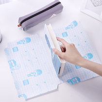 Able 70564 Series Cut Corner Wrap Book Film Transparent Self-Adhesive Large Soldier Pattern Packaging Convenient Student Book Protection