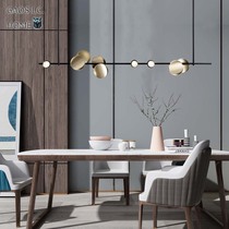 Post-modern art Iron chandelier creative personality shop living room Restaurant Restaurant room staircase lamp long chandelier