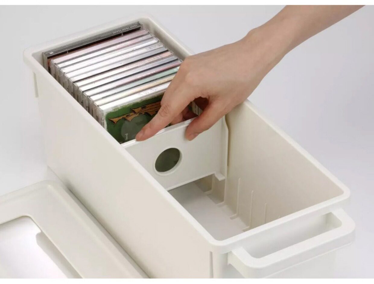 日本进口光碟整理盒录像带游戏光盘收纳盒创意大容量cd/dvd收纳盒_7折