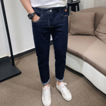 Autumn Tide brand line jeans men slim feet pants 2021 new casual pants trend wild mens trousers