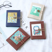 Wallet female 2021 new fashion female student Korean version of simple cute short canvas coin purse personality wild