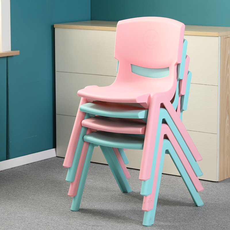 Kindergarten chair Plastic backrest Children's chair Plastic one-piece desk and chair Kindergarten table and chair thickened and weighted section