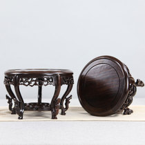 Mahogany carving crafts ornaments base Solid wood flower pot base Ebony dog tail A few base faucet a few