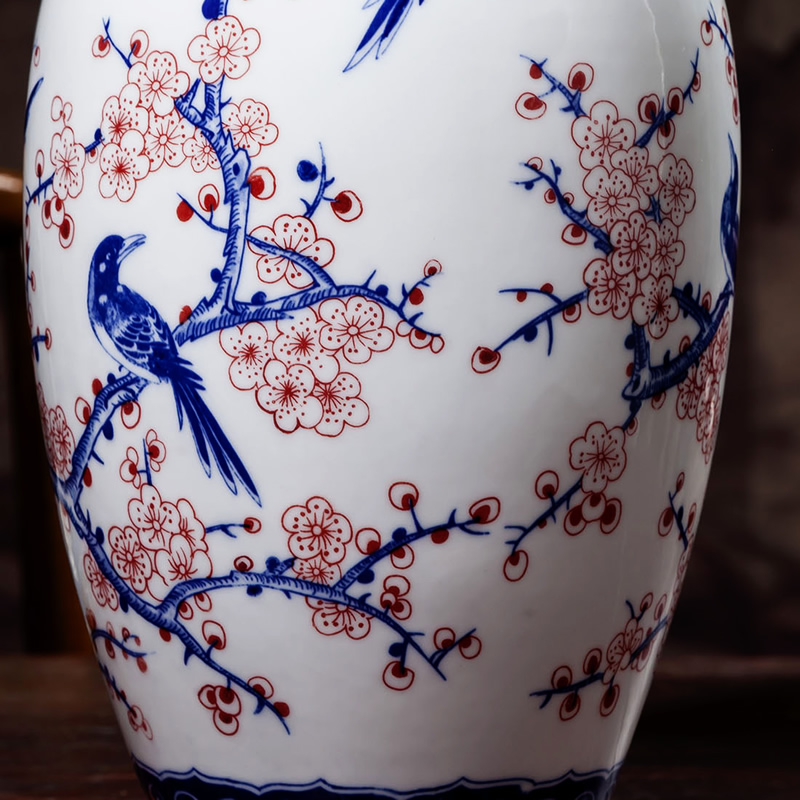 Beaming thin foetus jingdezhen blue and white porcelain ceramic vase flower arrangement of dried flowers sitting room adornment of new Chinese style furnishing articles