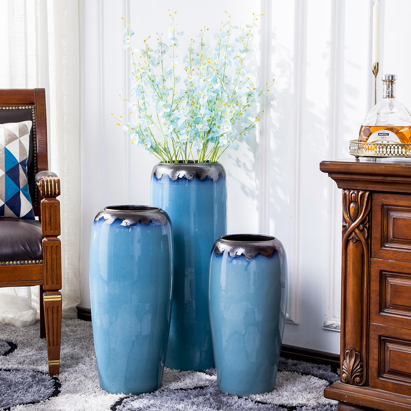 Jingdezhen ceramic of large vases, dried flower decoration furnishing articles sitting room of I and contracted high creative large bottle arranging flowers