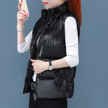 Down cotton vest womens winter short 2021 new autumn and winter thick warm womens fashion horse clip waistcoat