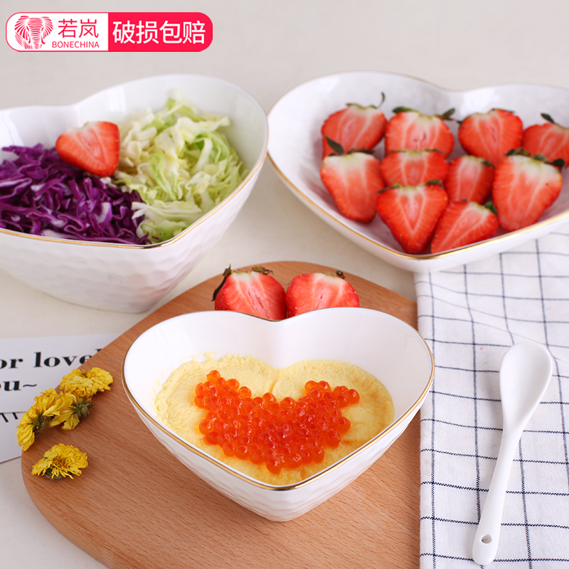 Ceramic bowls snack bowl of salad bowl the nice heart ipads express young girl heart at irregular creative dishes