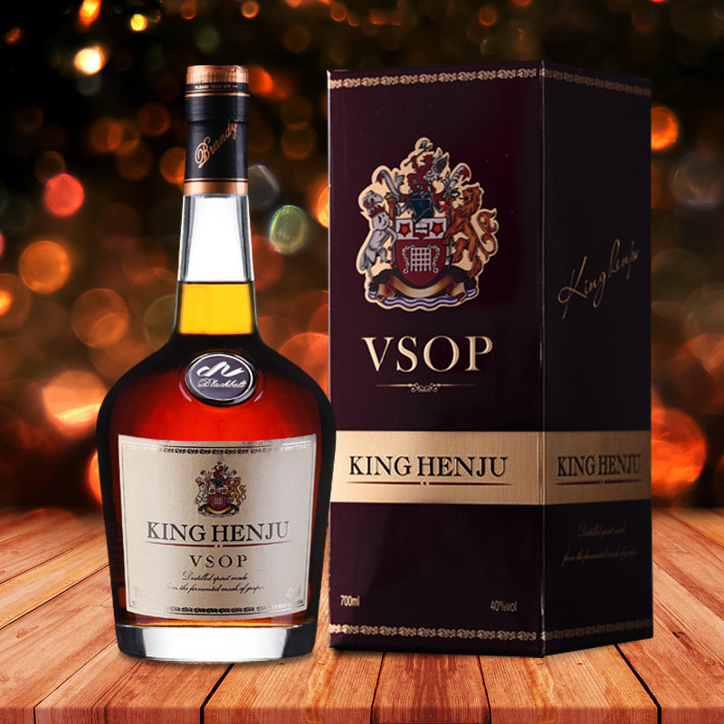 法国金钻xo白兰地brandy酒40度洋酒烈酒 700ml礼盒装送酒杯礼袋_蝴蝶
