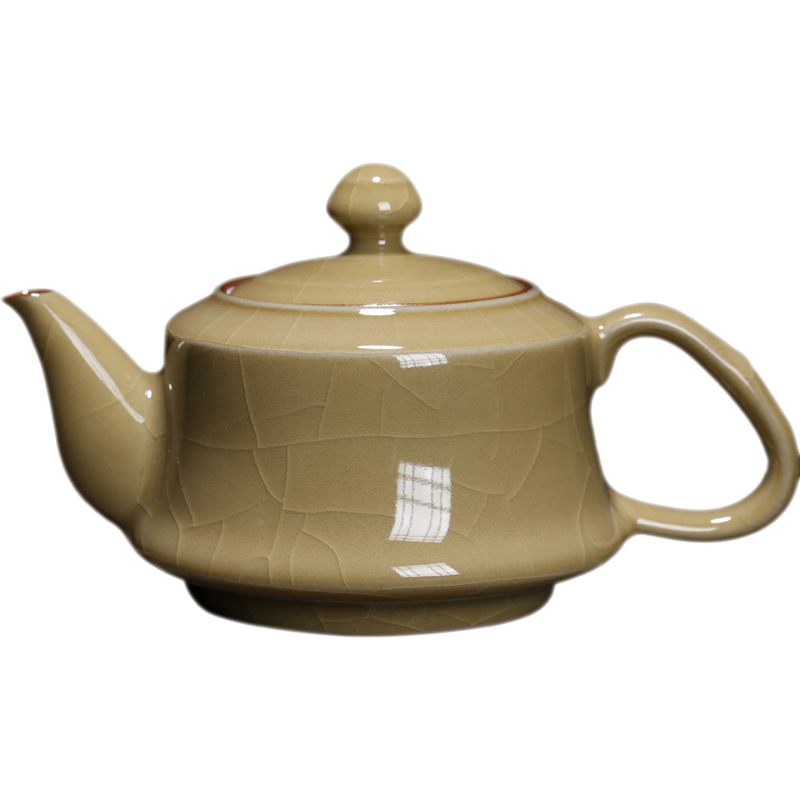 Oujiang longquan celadon kongfu tea fragrant yellow suit household teapot teacup tea set a complete set of gift boxes