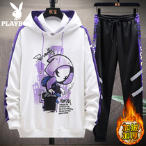 Flower Playboy necropolis suit mens 2021 autumn winter new gush thickened trend paired with casual yuppie handsome mens clothing