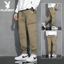 Flower Playboy Works pants Mens spring autumn Summer new Korean prints Tide Cards Easy Bunches 100 Hitch Casual Long Pants