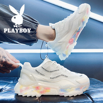 Floral Playboy mens shoes 2022 New summer breathable shoes Mens Heightening Web Shoes Sport Old Daddy Shoes Man Tide Shoes