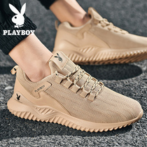 Floral Playboy mens shoes 2022 new summer breathable mesh surface shoes mens soft bottom sports casual running tide shoes