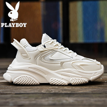 Floral Playboy mens shoes 2022 new summer breathable little white sneaker men heightening old daddy shoes mens oins