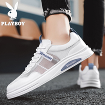 Floral Playboy mens shoes 2022 Summer new breathable thin small white shoes mens tennis shoes mens web face sports board shoes