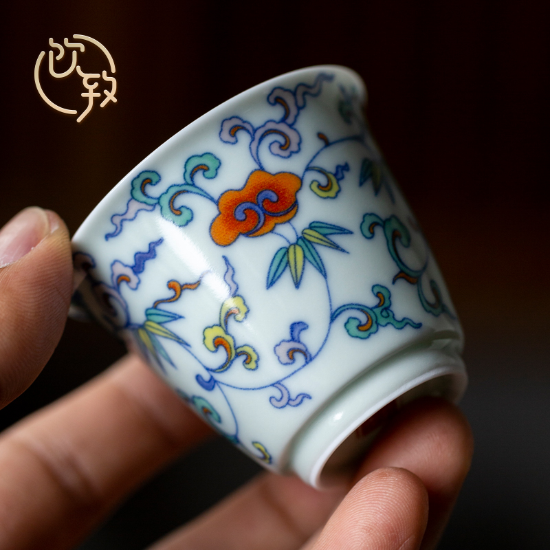 Ultimately responds to antique single cup of glair sample tea cup Chinese style restoring ancient ways of ceramic tea cup for cup masters cup