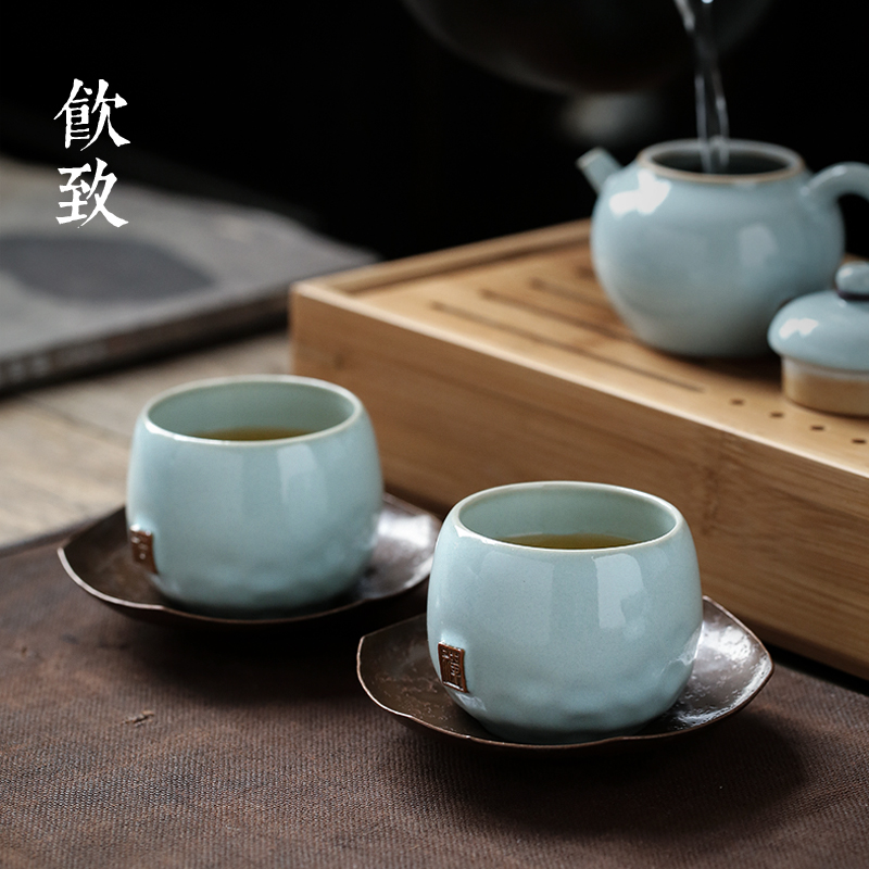 Ultimately responds to up ceramic cups master cup single CPU slicing can raise large sample tea cup single lamp that kung fu tea cups