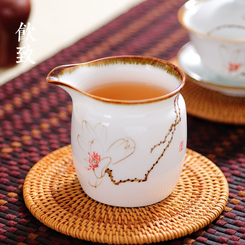 Ultimately responds to jingdezhen hand - made ceramic fair keller kung fu) Japanese portion pours tea tea accessories and a cup of tea