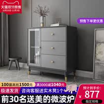 Nordic simple bedroom three-bucket cabinet glass door locker storage cabinet modern small apartment living room sofa side cabinet