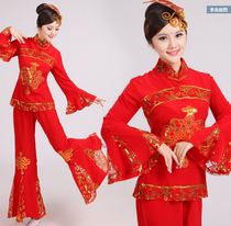 2016 New Folk dance Yangko dress waist-inspired costume fan dance folk dance costume special womens