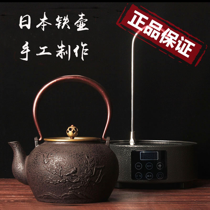 Leopard lam, pig iron pot of cast iron tea kettle Japanese household pure manual household electrical TaoLu kettle boil tea pot