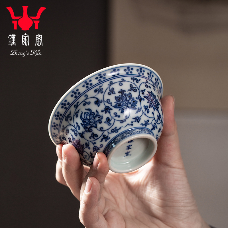 Clock home hand - made porcelain up yongle pressure of jingdezhen ceramic sample tea cup cup master cup single CPU kung fu tea cups