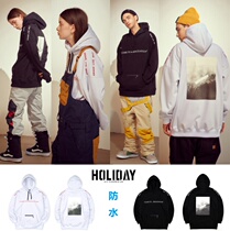 HOLIFE Korea ski sweatwear waterproof and abrasion-proof and warm thick suede winter outdoor men and women veneer black white