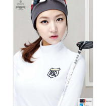 Korean version of golf turtleneck T-shirt Korean spring and autumn womens golf clothing white base shirt long sleeve
