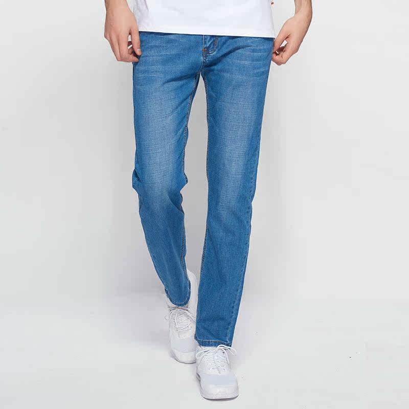 猫王elvis牛仔裤男2018新款直筒秋冬款宽松韩版加绒男士裤子