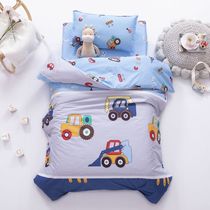 Kindergarten quilt three-piece cotton children quilt cotton quilt cover baby nap crib with core six-piece set