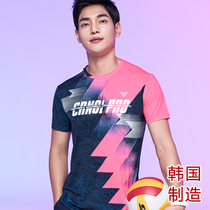 CORALIAN Korea imported badminton clothing mens round neck short sleeve sports T-shirt 1088 quick-drying