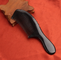 Authentic horn comb Household natural pure anti-static massage curls Wooden comb free engraving off the word long hair men and women