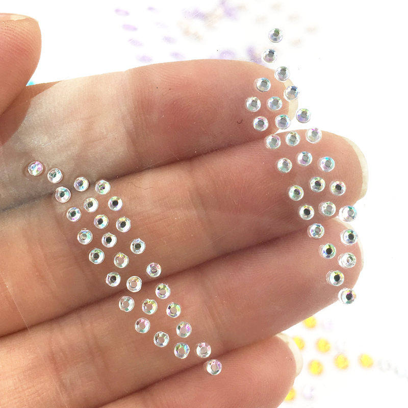 舞台脸贴珍珠带胶diy眉心眼贴额头脸部水晶贴背胶亚克力水贴钻纸