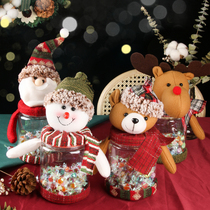 Christmas candy jar gift small gift decoration ornaments snowman old man doll bottle Christmas Eve apple box