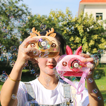 Net red children's automatic electric bubble blowing machine camera toy girl heart trembles with bubble water supplement