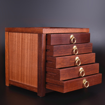 Sabili Mahogany tea box Solid wood tea tray Tea cake box Single-layer multi-layer Puer cake box storage cabinet Tea set accessories