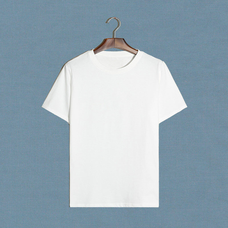 夏季纯色短袖t恤女 宽松纯棉半袖情侣装打底衫纯白色体恤学生班服_7折