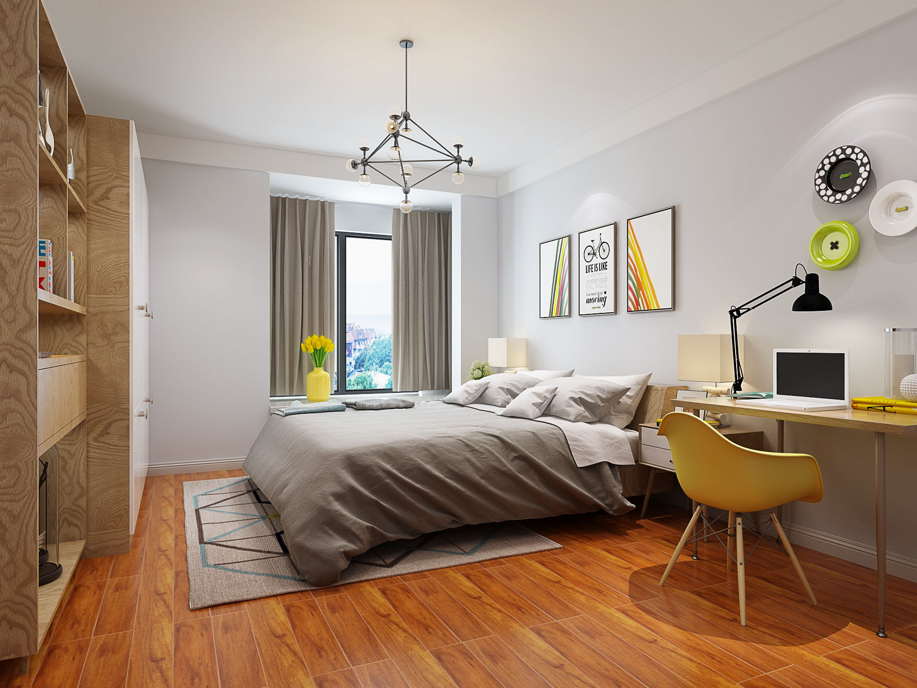 北欧风卧室,给你自然简约的气息