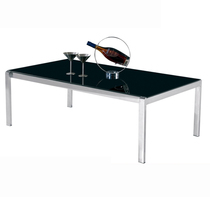 Kerry Xin Brief Modern Stainless Steel Tea Table Tempered Glass Tea Table Fashion Living Room Tea Table Office Tea Table