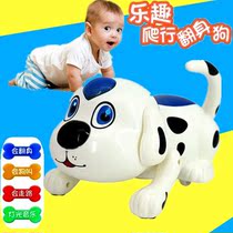 Childrens electric toy music dog can walk and turn over Puzzle Machine electronic intelligent pet simulation dog