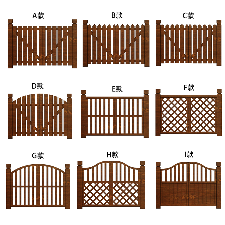 Outdoor anti-corrosive wood door Double open door Garden Arches Wooden Fencing Wooden Fence Fence garden fence Gate Villa Gate-Taobao