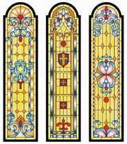 Custom-made home decoration porch aisle corridor transparent ceiling ceiling ceiling decorative color art Church glass partition screen